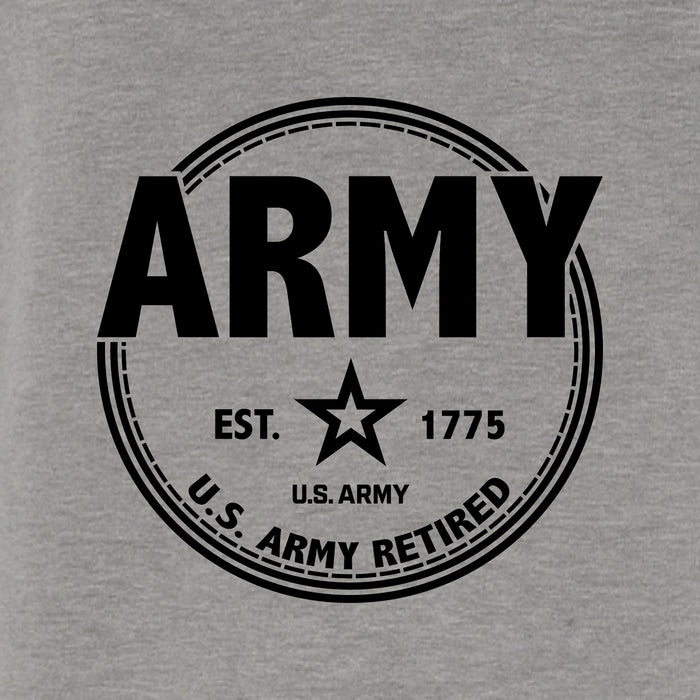 Army Retired Left Chest Full-Zip Hood