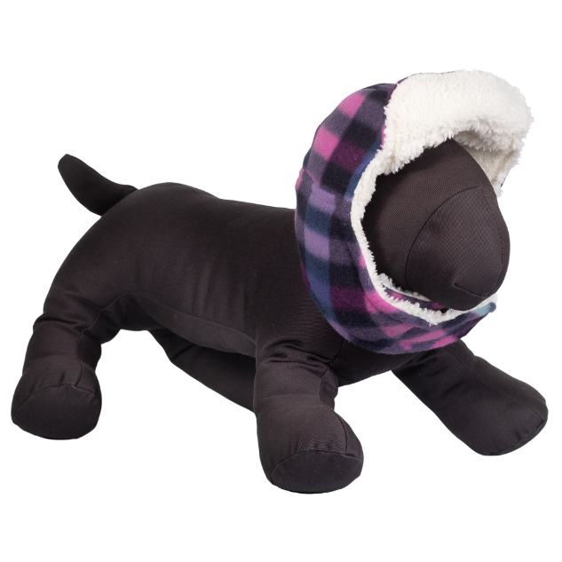 PURPLE-CHECK-AVIATOR-DOG-HAT