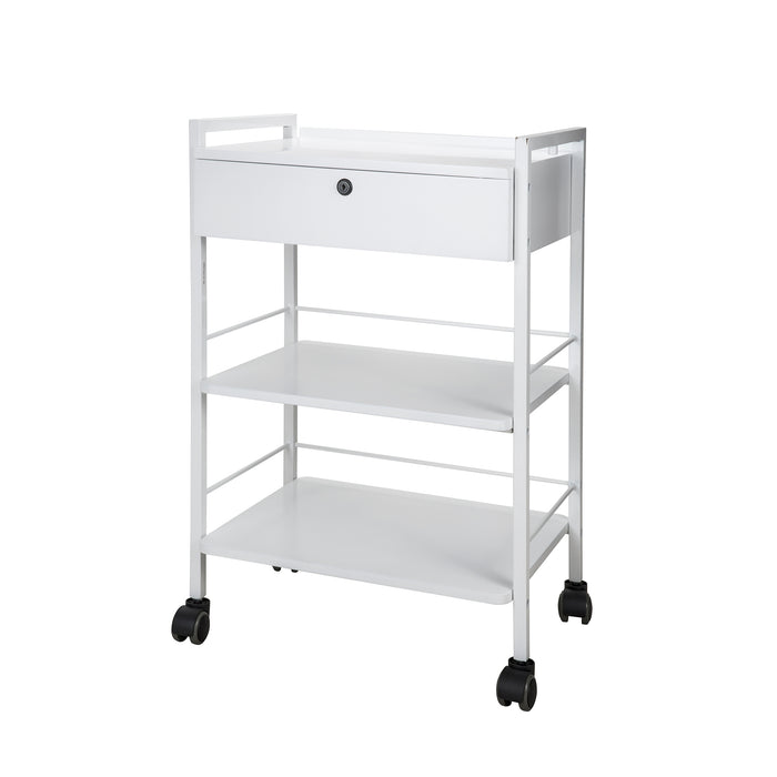 Barneys Fulham Beauty Trolley 1 Drawer - White