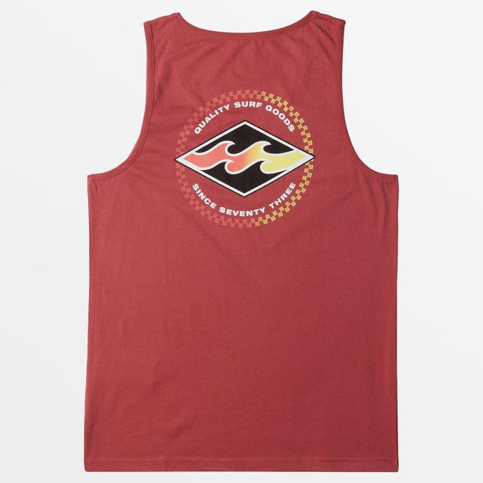 Billabong Rotor Diamond Tank Top - Ruby Mens T Shirt