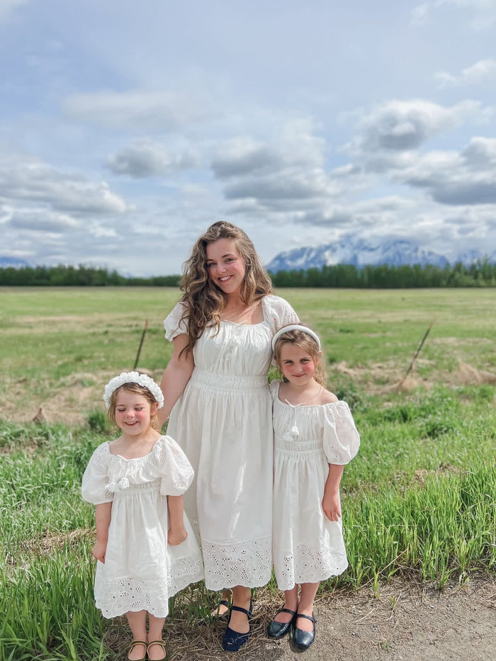 Blanca White Cotton Mom Dress - Petite Maison Kids