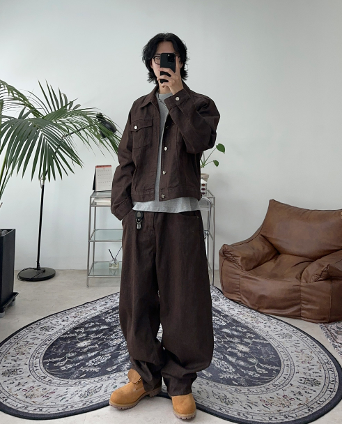 Brown Balloon Pants