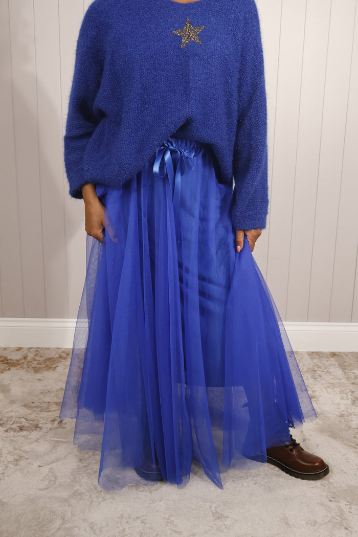 Carrie Tulle Skirt Royal Blue