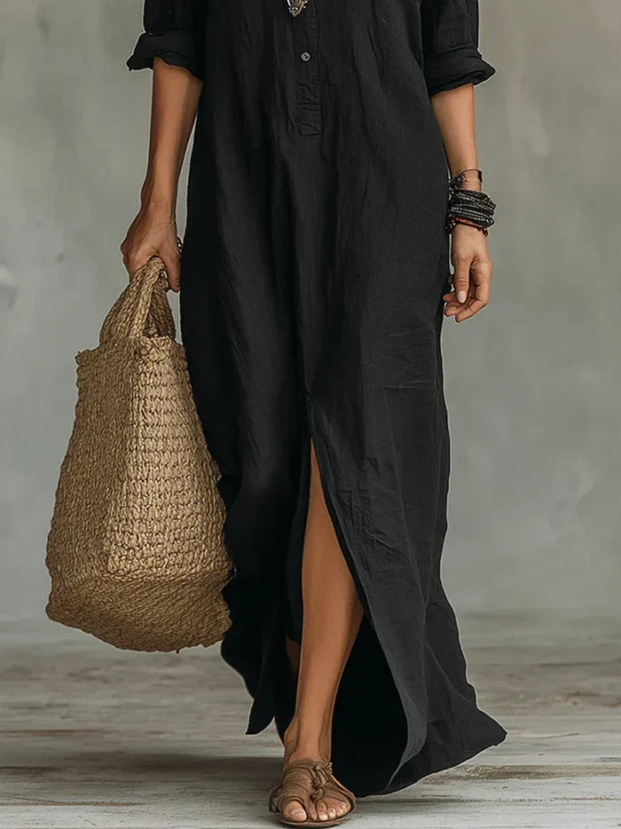 Celine | Button Maxi Dress