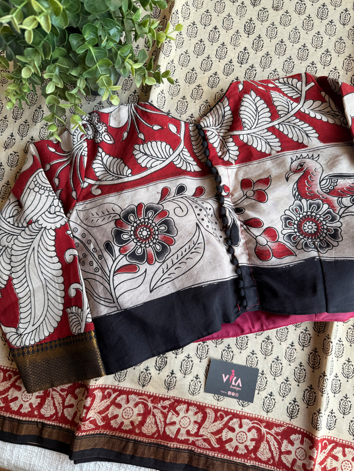 chanderi saree with Ready blouse - size 36