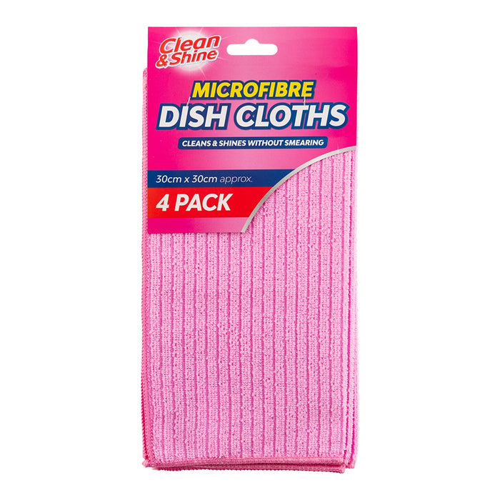 Clean & Shine - 4 Microfibre Cloths Pink 317435