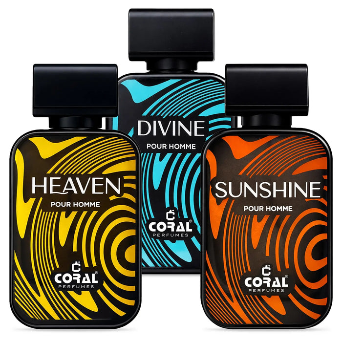 coral divine sunshine heaven for men edp combo 3 x 100ml