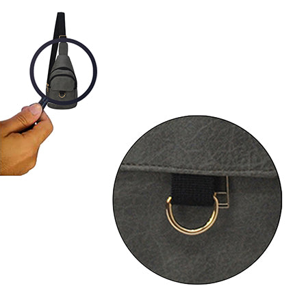 Dark Gray NGIL Faux Leather Sling Shoulder Bag