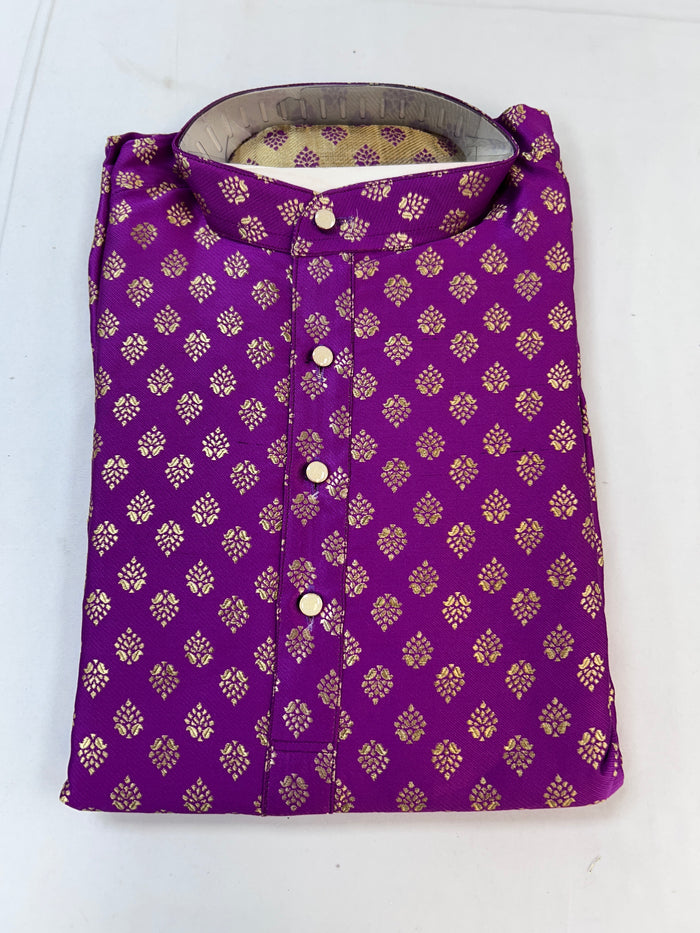 Dark pink kurta pajama set for men