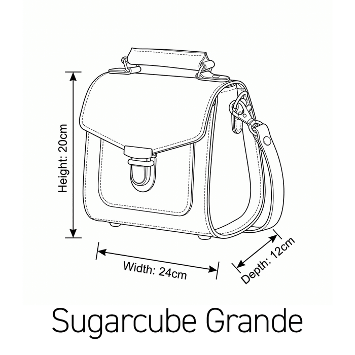 Executive Handmade Leather Sugarcube Grande - Marsala Red - Bascora