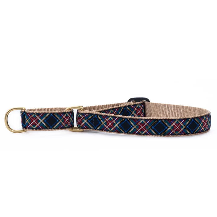 black-tartan-plaid-dog-collar-martingale-no-pull