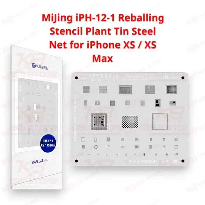 MiJing iPH-12-1 Reballing Stencil Plant Tin Steel Net for iPhone XS / XS Max