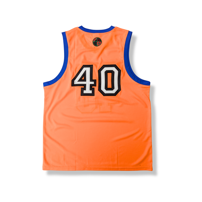 Orange & Blue Skies NYC Subway Inspired Jersey | Official Spike Lee 40 Acres - Orange