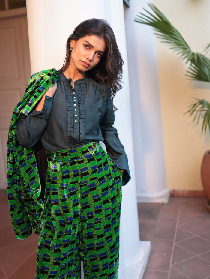 PILLAR BLOUSE In Cotton Silk