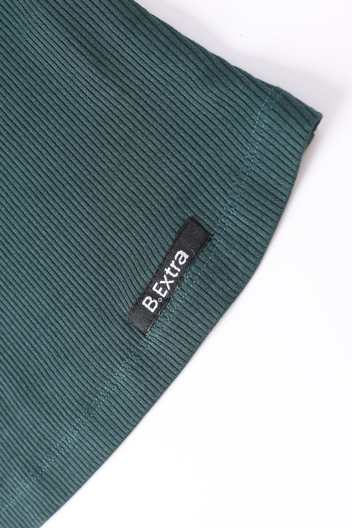 Ribbed Crop Top - Enchanted Green