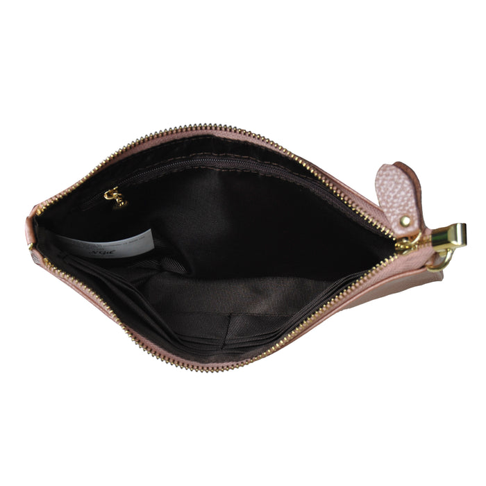 Rose Gold NGIL Genuine Leather Wristlet Crossbody Bag