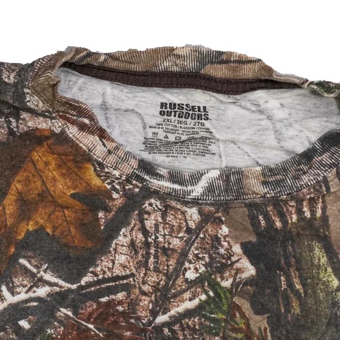 Russell Outdoors Realtree Camo T-Shirt - 2XLarge - Army & Outdoors - Camouflage T-Shirts