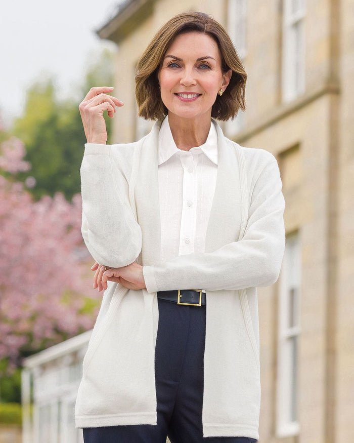 Sienna Edge to Edge Cardigan - Warm White - Country Collection