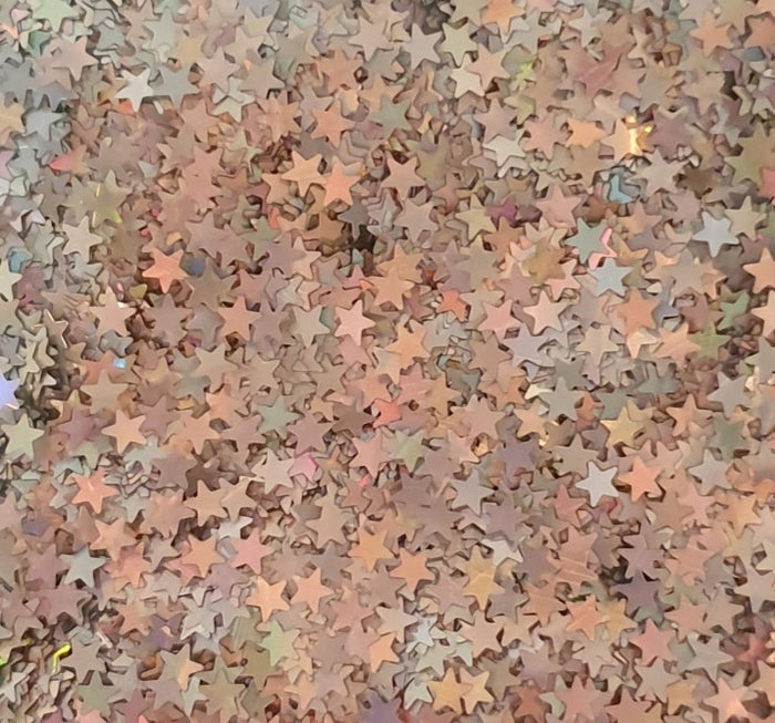 Silver Mini Stars Glitter 10g