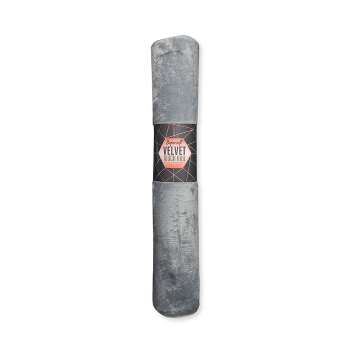 Charcoal Velvet Touch Rug 100X150Cm 325664