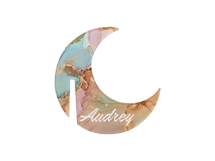 Sublimation Blanks Acrylic Drink Tags (4.5*5*0.4cm,Moon Shape)