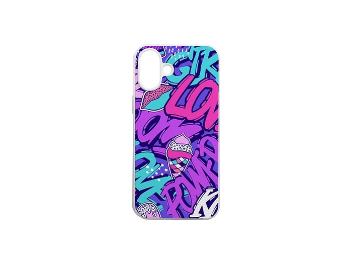 Sublimation iPhone 16 Plus Cover w/ insert (Rubber, Clear)
