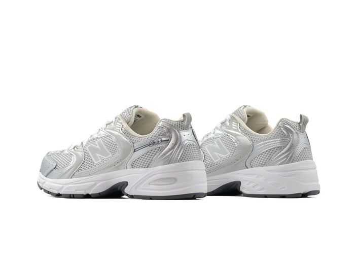 Tenis New Balance 530 Silver Metallic Raincloud Polka Dots Importado