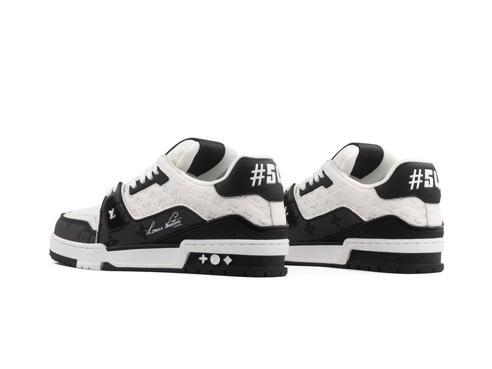 Tenis LV Trainer Negro Blanco Importado