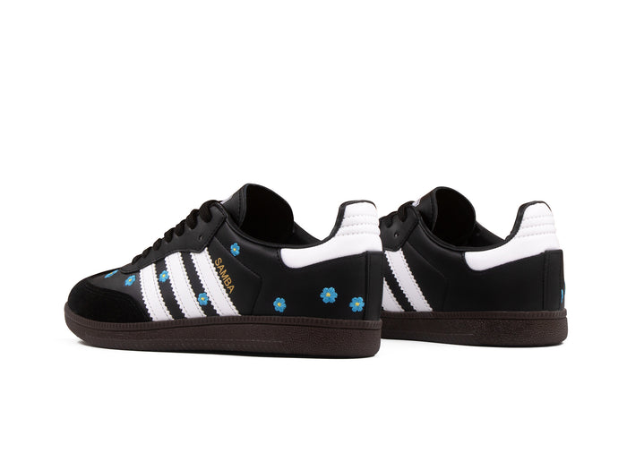 Tenis Smb Negro Blanco Flores