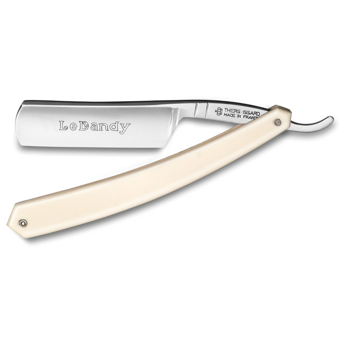 Thiers Issard 'Le Dandy' Straight Razor 5/8" White Resin Carbon Steel