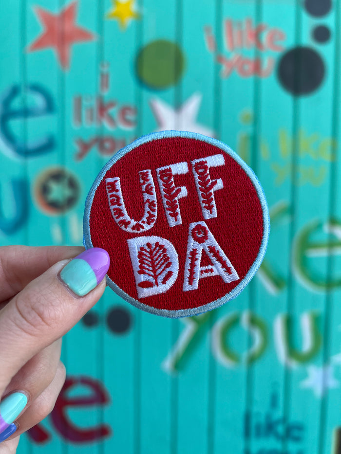 Uff Da Circle Embroidered Patch