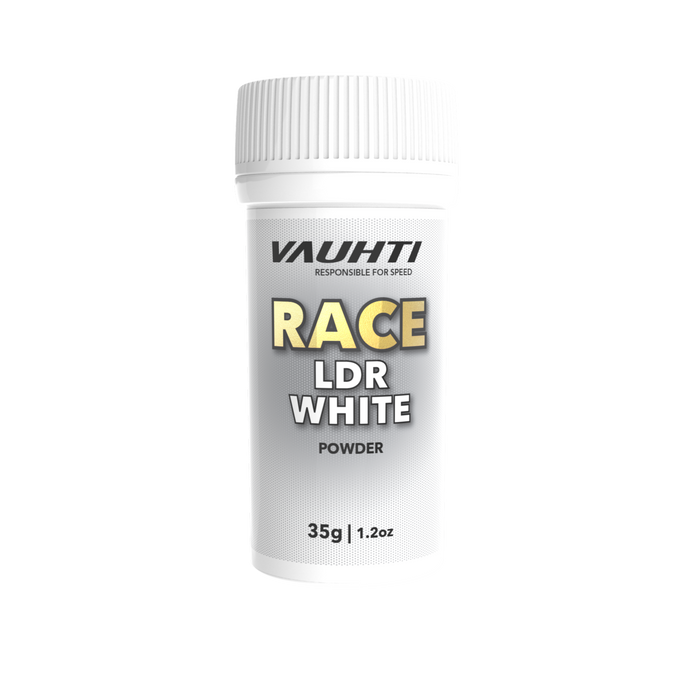 A product picture of the Vauhti RACE LDR WHITE Powder Glide Wax | 35g