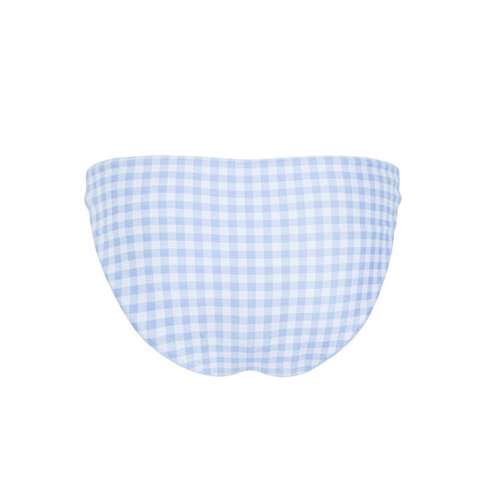 women's oasis blue gingham low waist bikini bottom