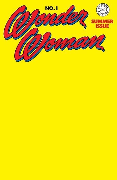Wonder Woman #1 Facsimile Edition (2023) Cover C Blank Variant