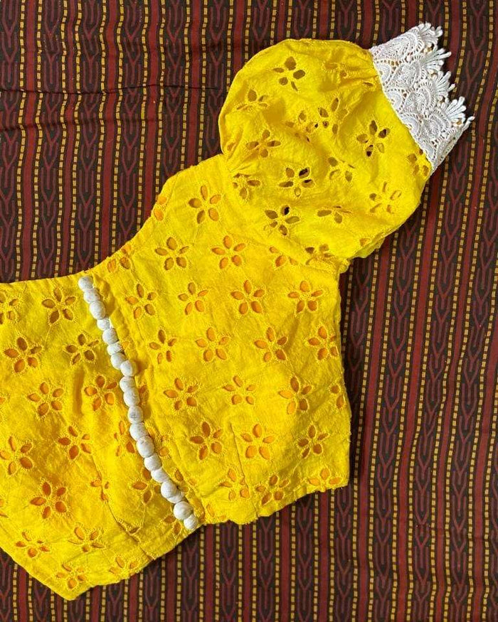 Yellow Tulip Puff Sleeves