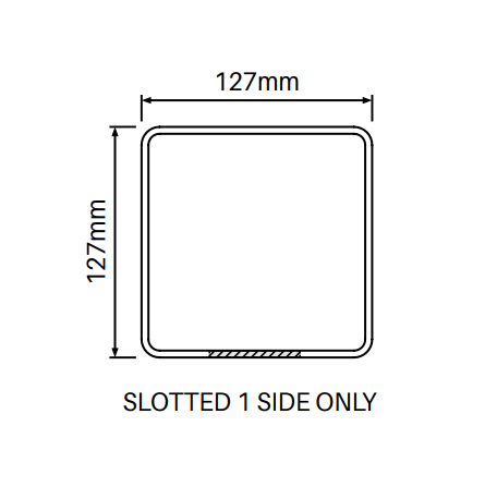127MM X 127MM 1 way PVC fence post - Slat top 2500MM LONG, - Image 2
