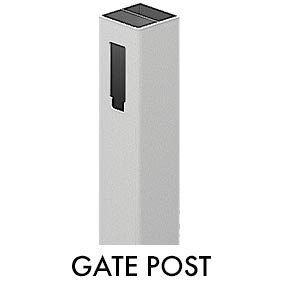 127MM X 127MM 1 way PVC gate post - Slat top 2500MM LONG - Image 1