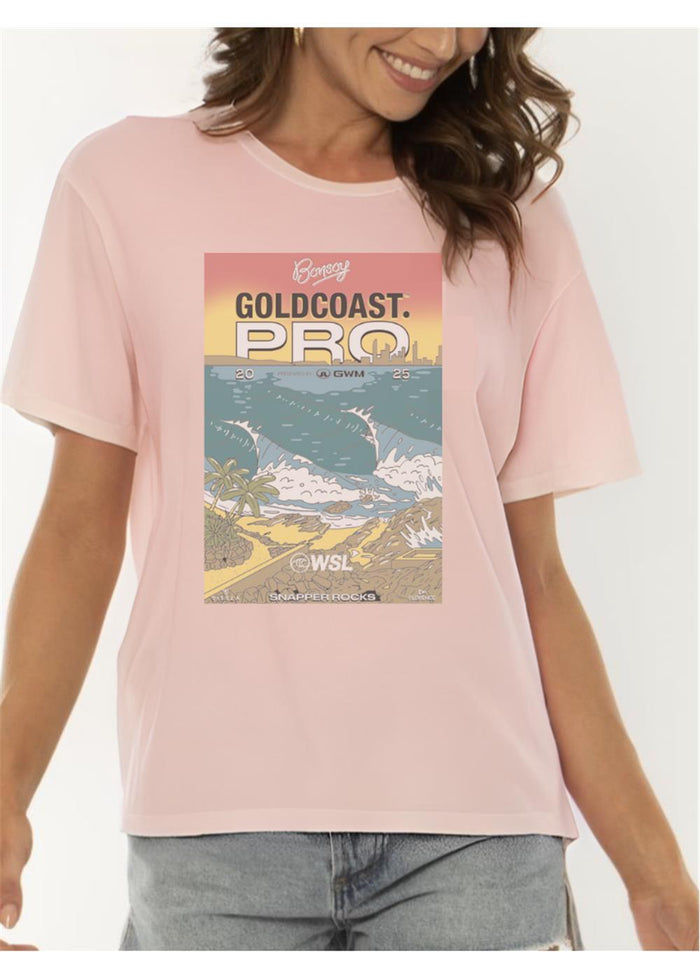 2025 Gold Coast Pro Women's Poster Tee (Dusty Rose)