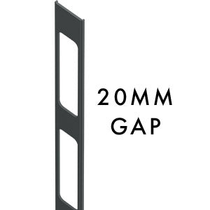 20MM SPACING Aluminium slat gap insert 2100MM LONG - Image 3