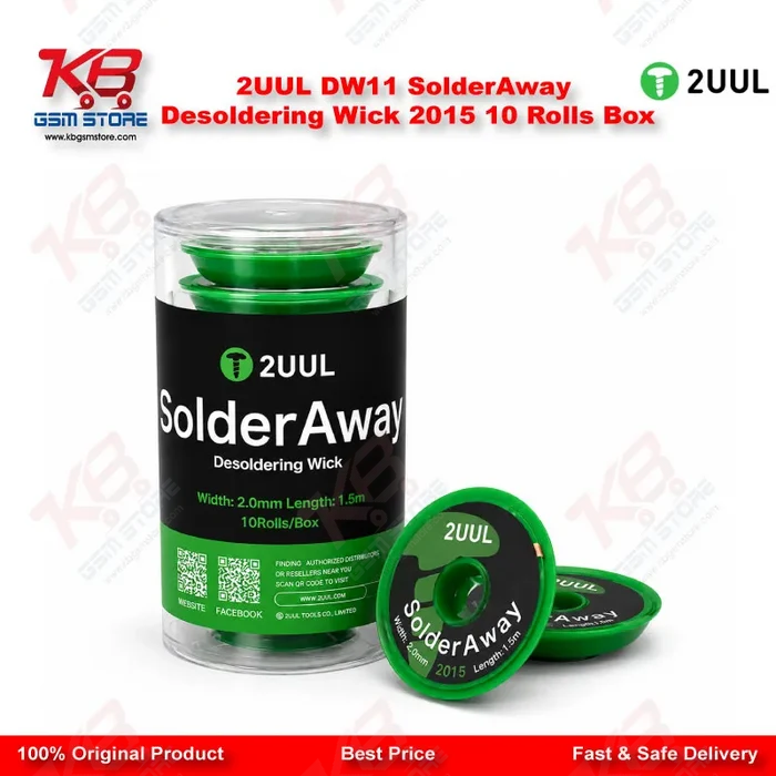 2UUL DW11 SolderAway Desoldering Wick 2015 10Rolls/Box