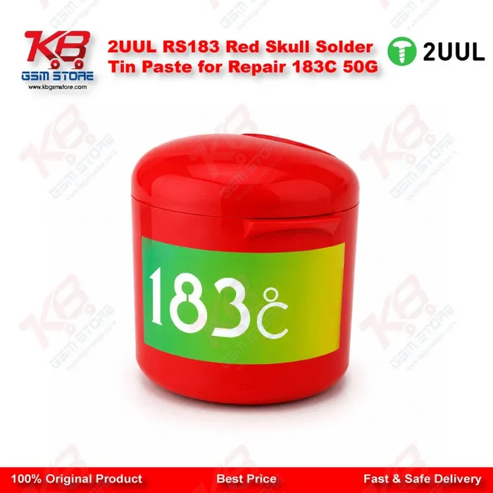 2UUL RS183 Red Skull Solder Tin Paste for Repair 183C 50G
