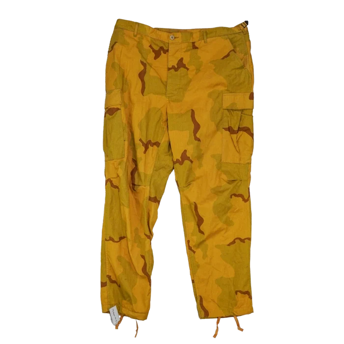 3 Colour Desert Yellow Dyed Trousers - Film Production Used - Combat Trousers