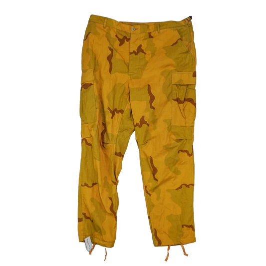 3 Colour Desert Yellow Dyed Trousers - Film Production Used - Combat Trousers