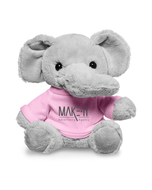 7" Plush Elephant With T-Shirt