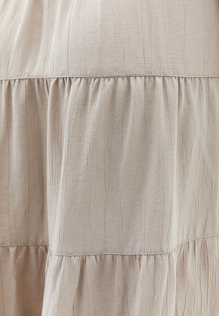 A-Line Midi Skirt - FEATHER GRAY