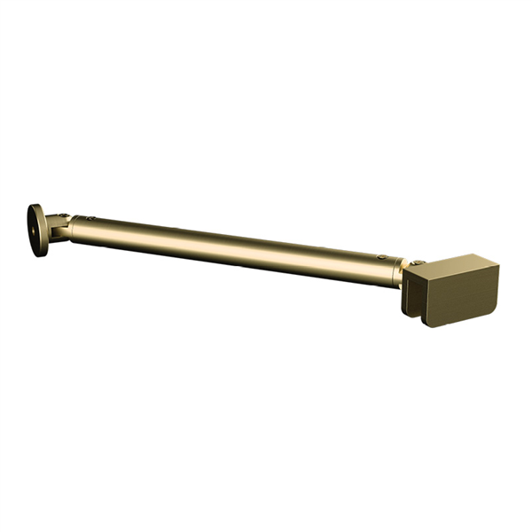 Adjustable Shower Screen Support arm, SMALL ARM BRACKET - BRUSHED BRASS/GOLD - Image 1