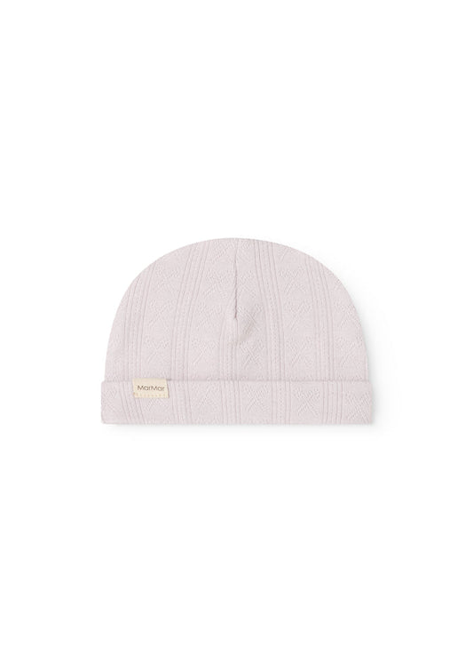 Aiko babyhue in bright violet with ribbed edge, seam in the middle and small label.