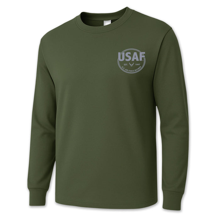 Air Force Retired Left Chest Long Sleeve T-Shirt