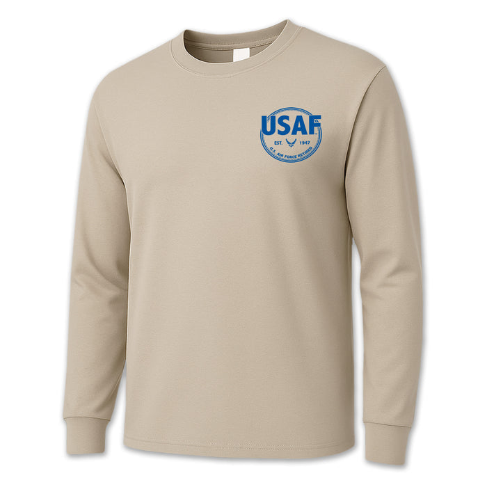 Air Force Retired Left Chest Long Sleeve T-Shirt