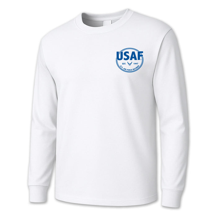 Air Force Retired Left Chest Long Sleeve T-Shirt